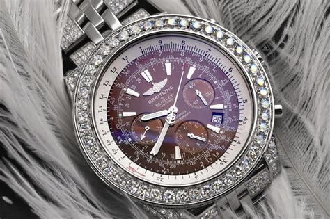 iced out breitling|Breitling for Bentley Motors Bronze Dial Stainless Steel Iced Out .